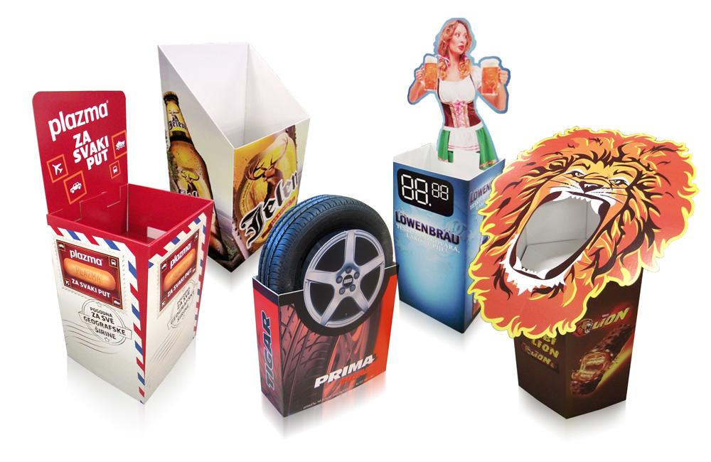 Promotion box with dark colors.