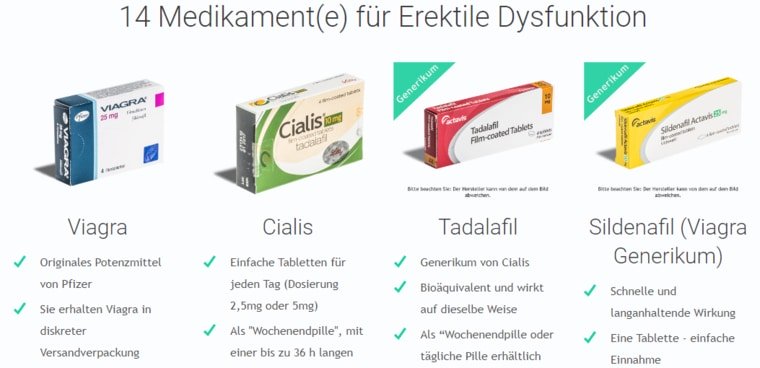 "2 vertrauenswürdige Potenzmittel-Apotheken"