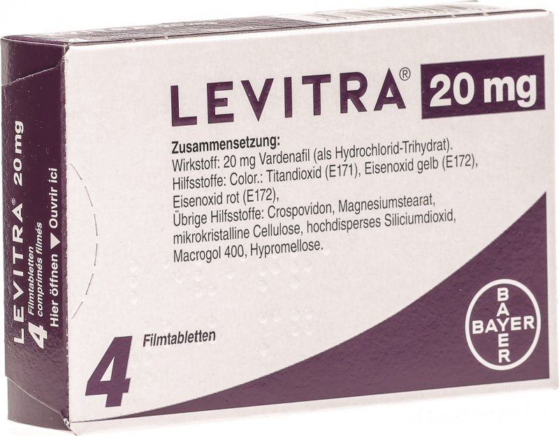 Nebenwirkungen und Beachtung von Levitra 20 mg